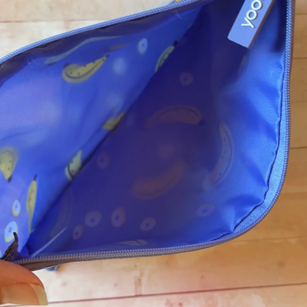 Yoobi Deep Periwinkle & Bananas Case & Coin Pouch